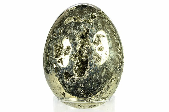 Polished Pyrite Egg - Peru #302410